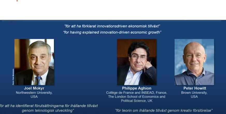 Giải Nobel Kinh tế 2025 gọi tên 3 nhà khoa học giải thích tăng trưởng kinh tế nhờ đổi mới sáng tạo